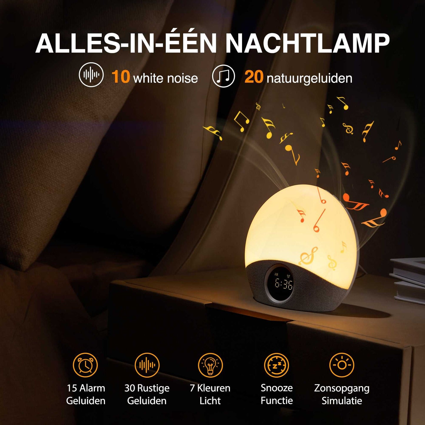 Swiftvein Solara RGB Nachtlamp met zonsopkomst simulatie