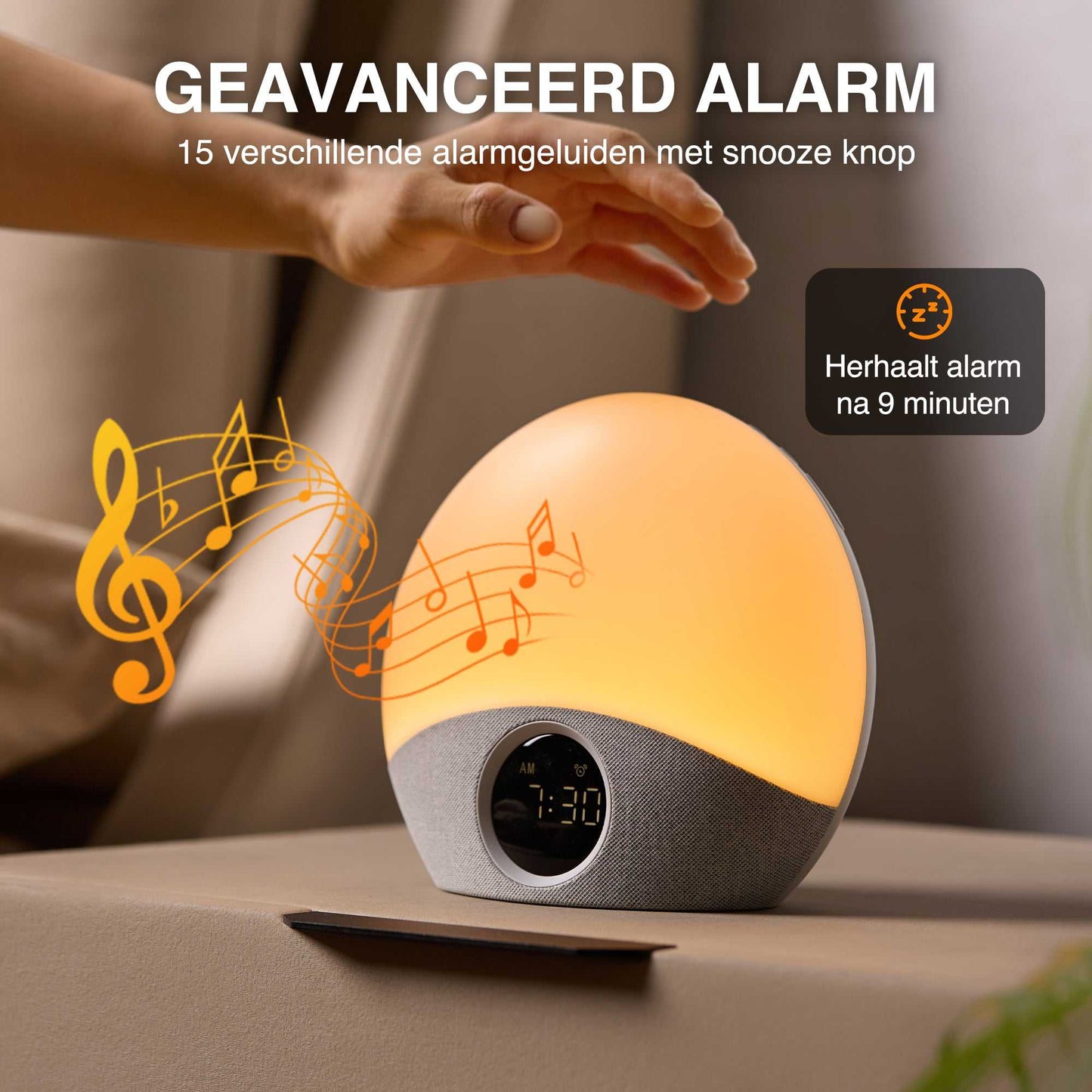 Swiftvein Solara sunrise alarm clock 15 alarmgeluiden