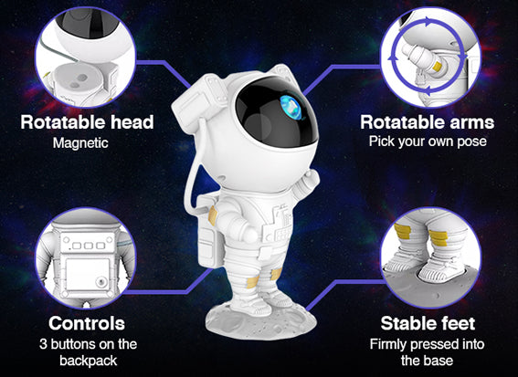 Swiftvein Astronaut star projector adjustable