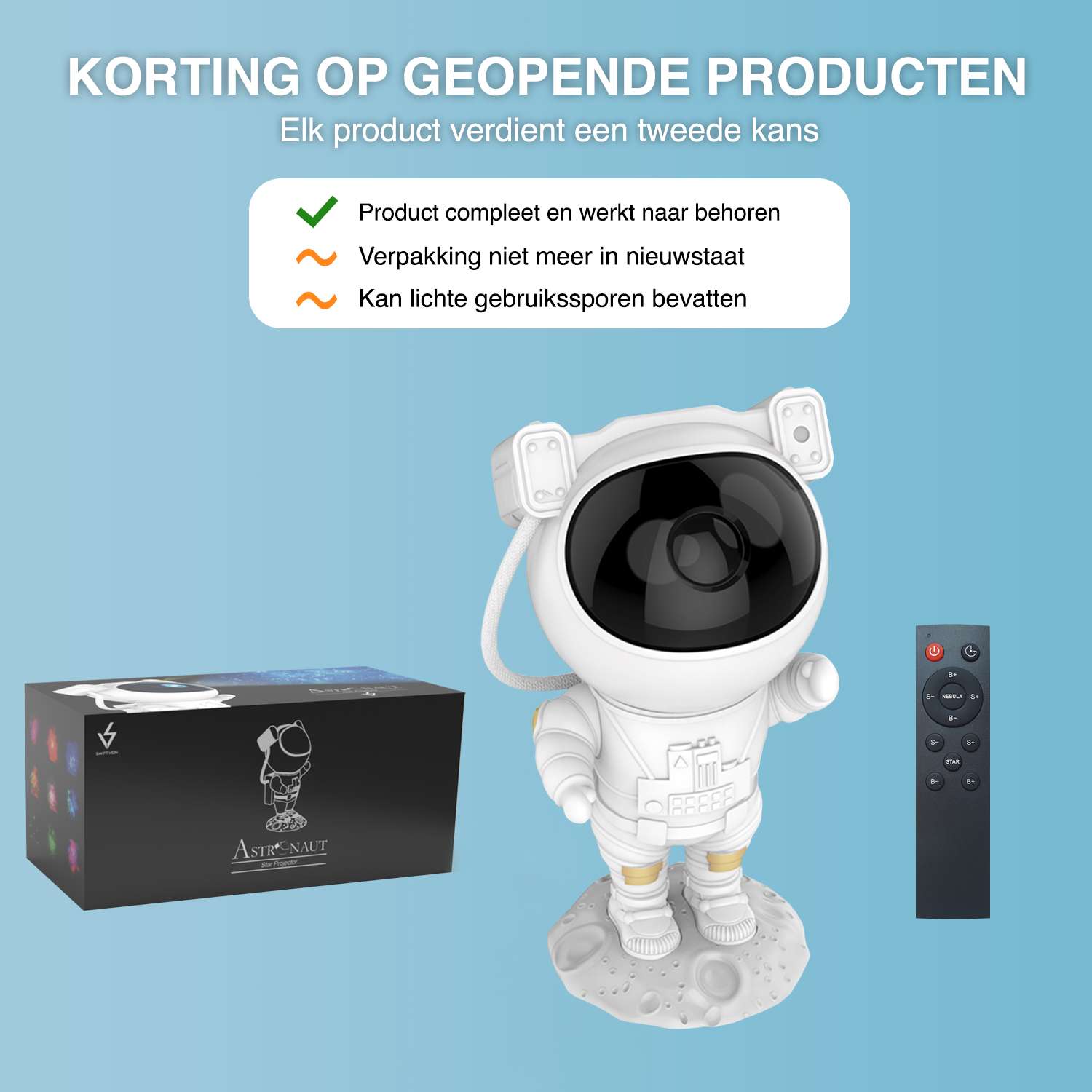 Swiftvein Astronaut Galaxy Projector Used