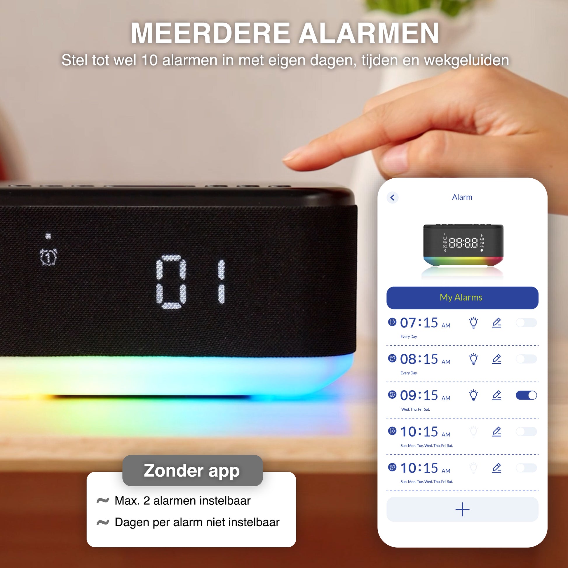 Swiftvein Rise Alarm Clock - Smart App