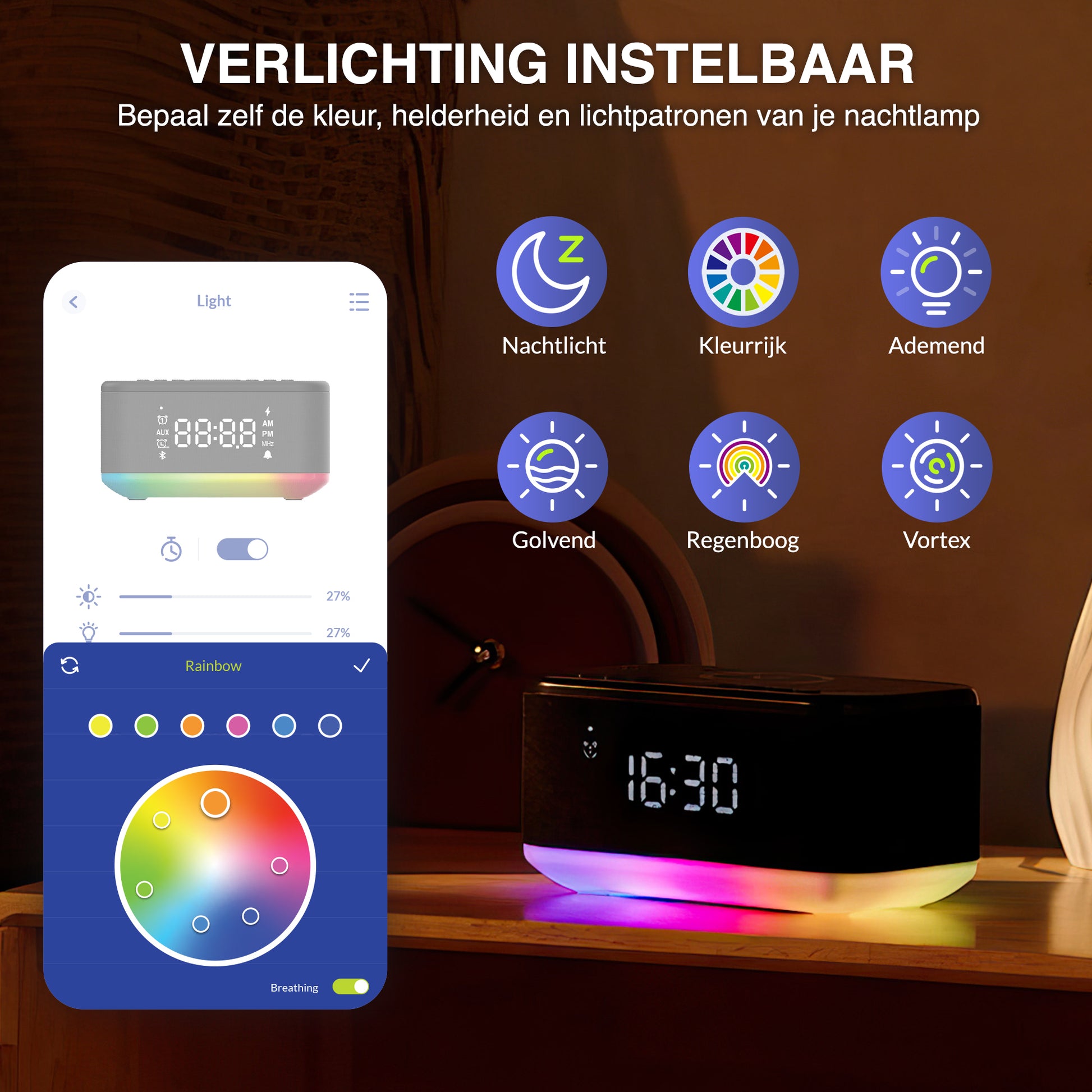 Swiftvein Rise Alarm Clock RGB Light