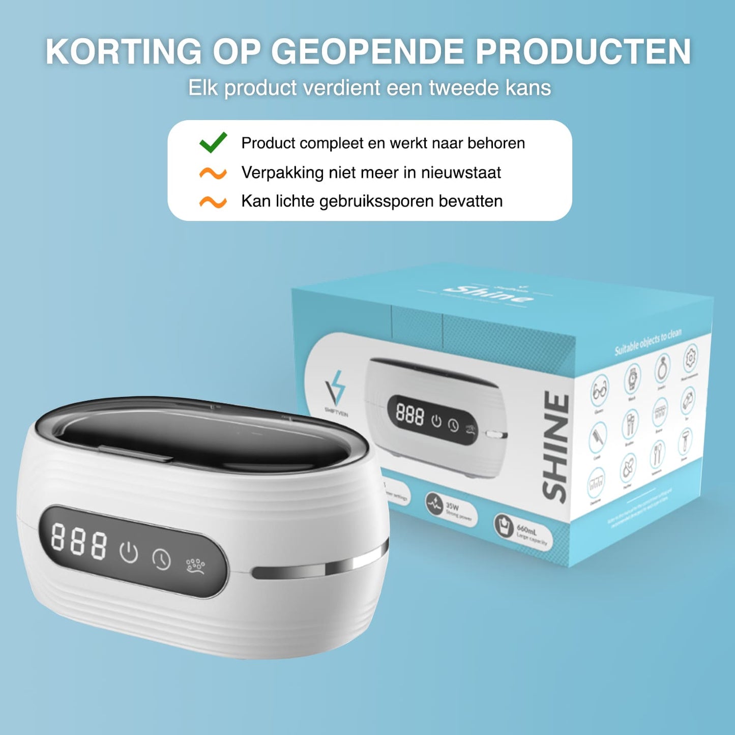 Swiftvein Shine Ultrasonic Cleaner Used