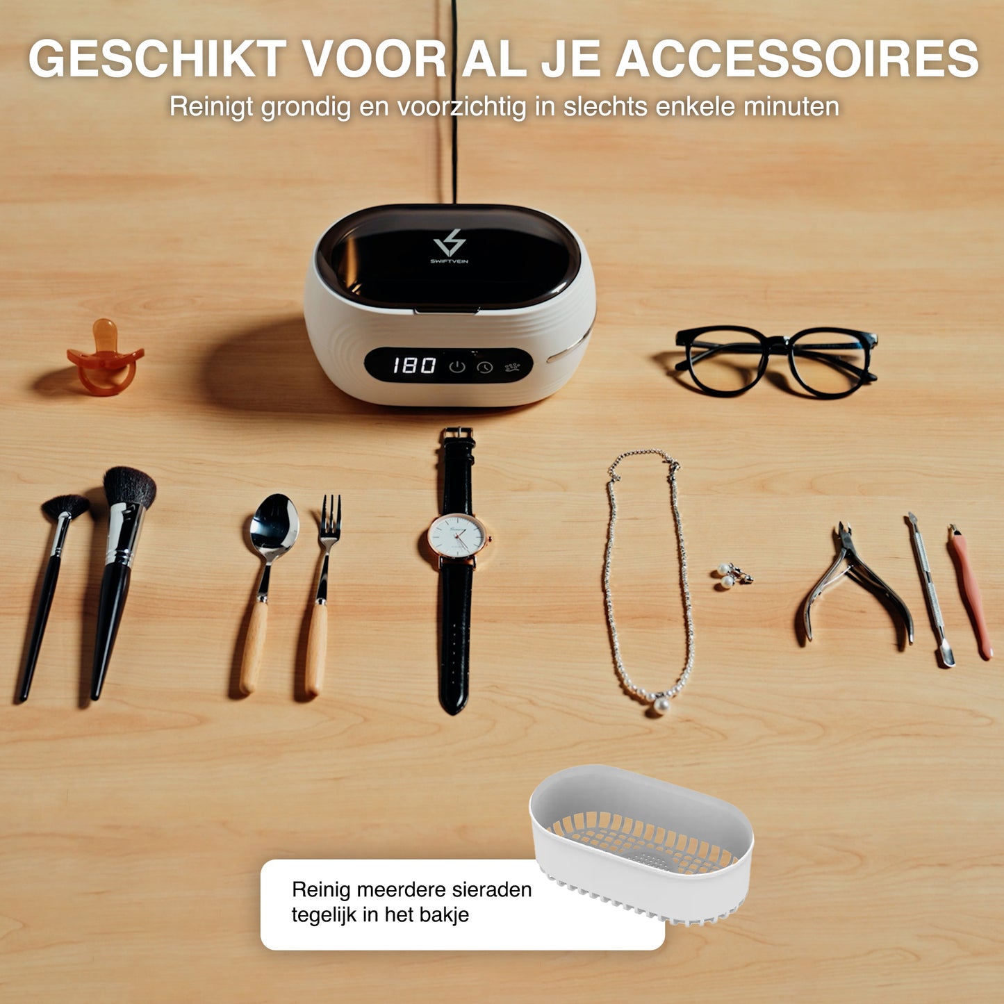 Swiftvein Shine Ultrasonic Cleaner Cleanable Items