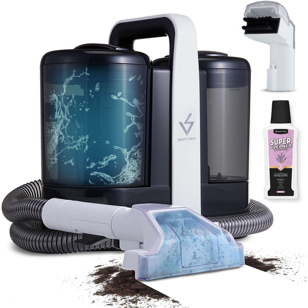 Swiftvein Carpet Cleaner met opzetborstels en reinigingsmiddel